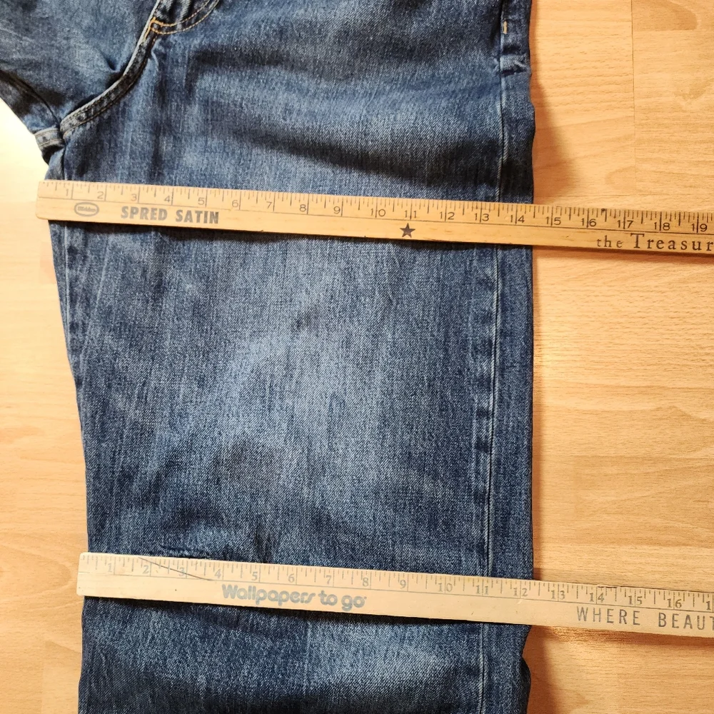 Zara Barrel Jeans Women's Size 10 Medium Wash Rigid Denim 29" Inseam Hi-Rise - Picture 9 of 16